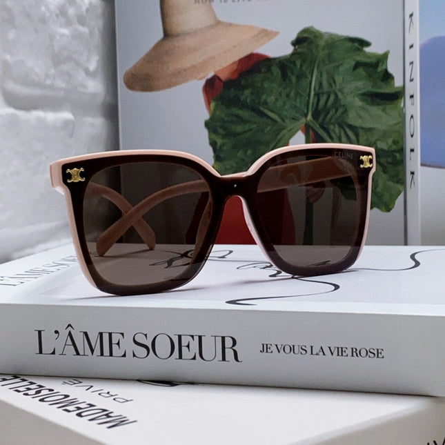 TRIOMPHE SUNGLASSES 552774 IN BABY PINK ACETATE TEXT LOGO