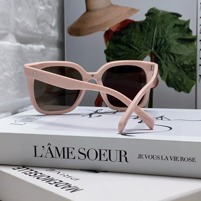 TRIOMPHE SUNGLASSES 552774 IN BABY PINK ACETATE TEXT LOGO
