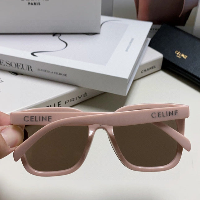 TRIOMPHE SUNGLASSES 552774 IN BABY PINK ACETATE TEXT LOGO