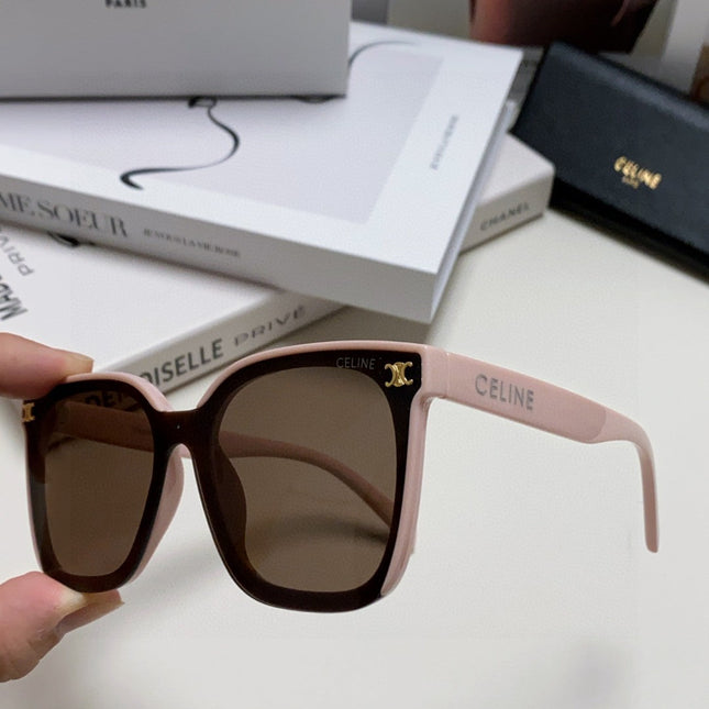 TRIOMPHE SUNGLASSES 552774 IN BABY PINK ACETATE TEXT LOGO