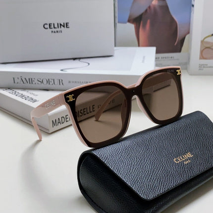 TRIOMPHE SUNGLASSES 552774 IN BABY PINK ACETATE TEXT LOGO