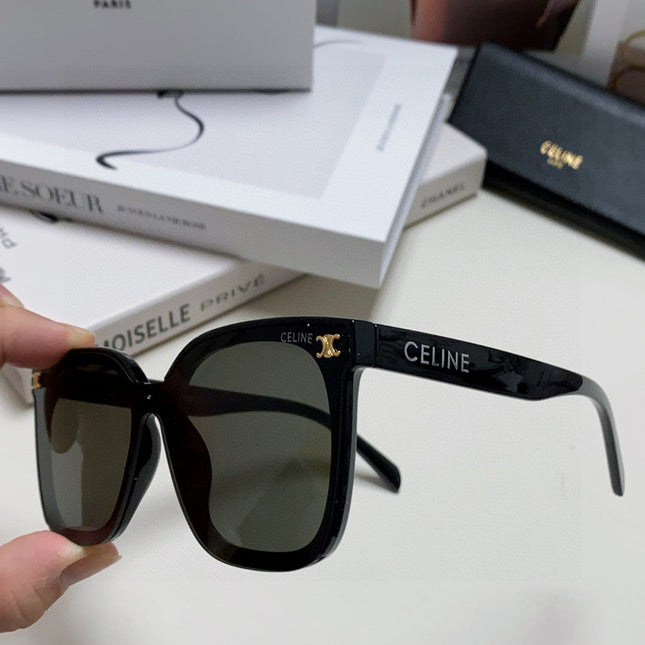 TRIOMPHE SUNGLASSES 552776 IN BLACK ACETATE TEXT LOGO