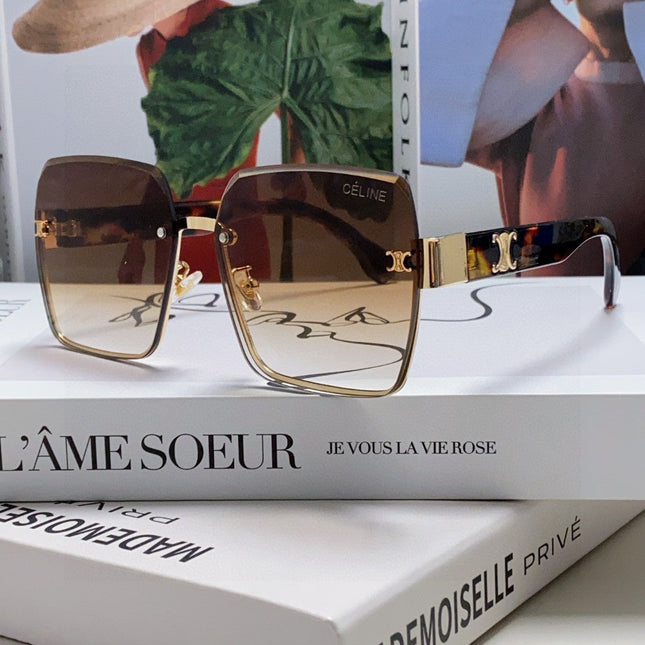 TRIOMPHE SQUARE SUNGLASSES 552781 IN HAVANA ACETATE