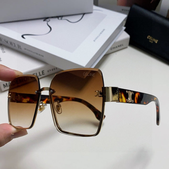TRIOMPHE SQUARE SUNGLASSES 552781 IN HAVANA ACETATE