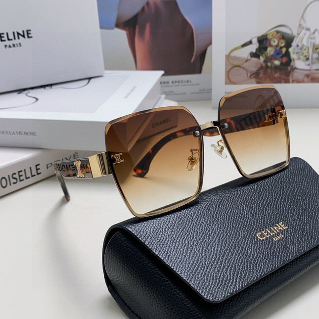 TRIOMPHE SQUARE SUNGLASSES 552781 IN HAVANA ACETATE