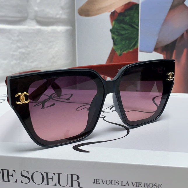 SQUARE SUNGLASSES 632894 IN RED ACETATE