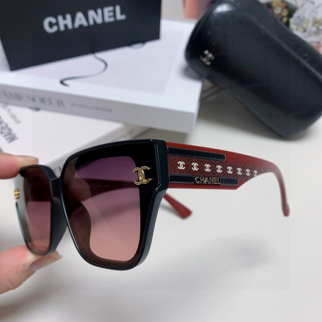 SQUARE SUNGLASSES 632894 IN RED ACETATE