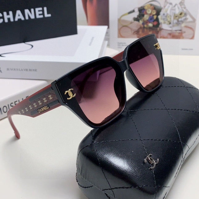 SQUARE SUNGLASSES 632894 IN RED ACETATE