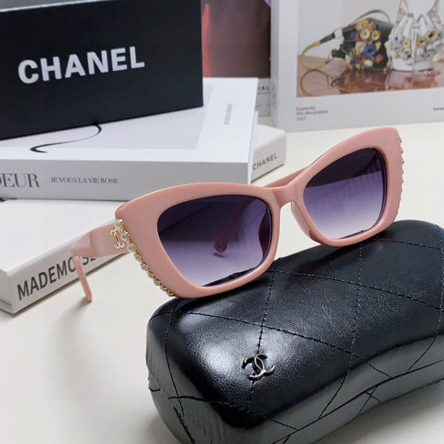 CAT EYE SUNGLASSES 632698 IN PINK ACETATE EMBOSSED PEARL