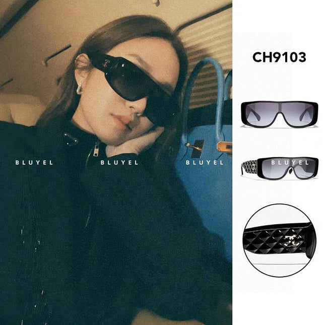 SQUARE SUNGLASSES 641782 IN BLACK ACETATE