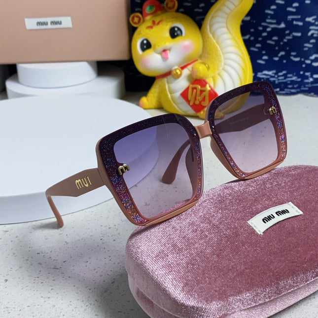 RUNWAY SQUARE SUNGLASSES 563198 IN TAN ROSE ACETATE