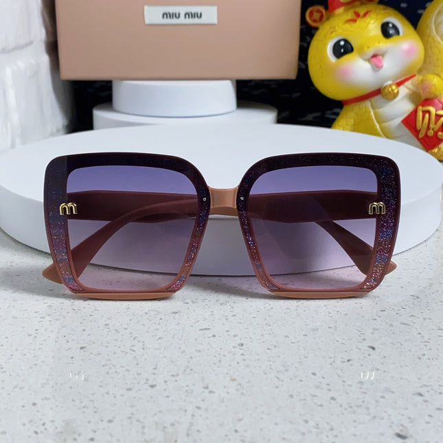 RUNWAY SQUARE SUNGLASSES 563198 IN TAN ROSE ACETATE