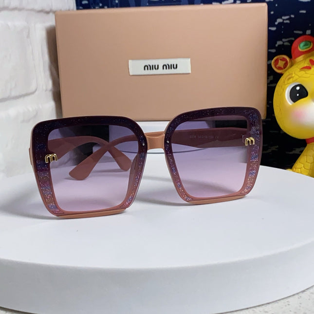 RUNWAY SQUARE SUNGLASSES 563198 IN TAN ROSE ACETATE