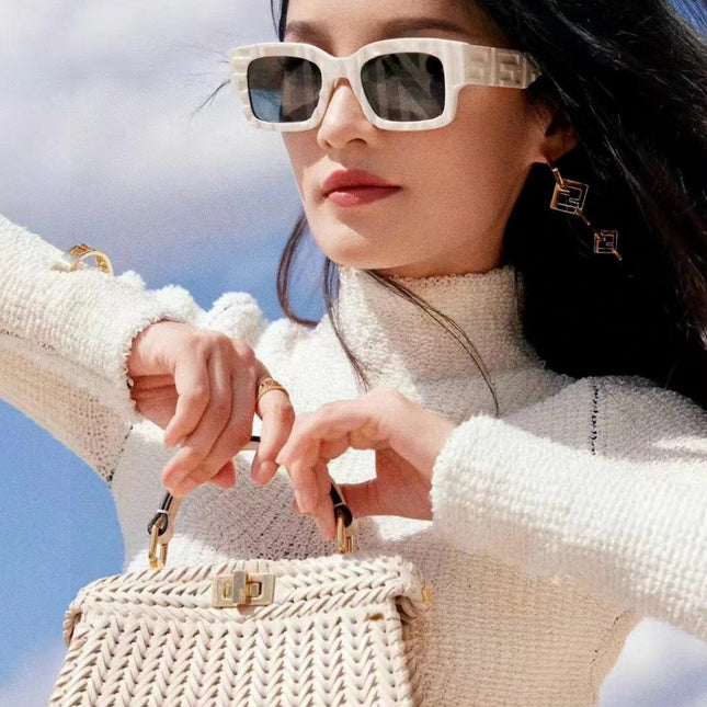 ROMA EMBOSSED RECTANGULAR FRAME SUNGLASSES 527221 IN ACETATE