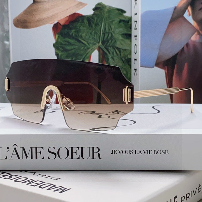 ANGULAR VISOR SUNGLASSES 575795 IN METAL