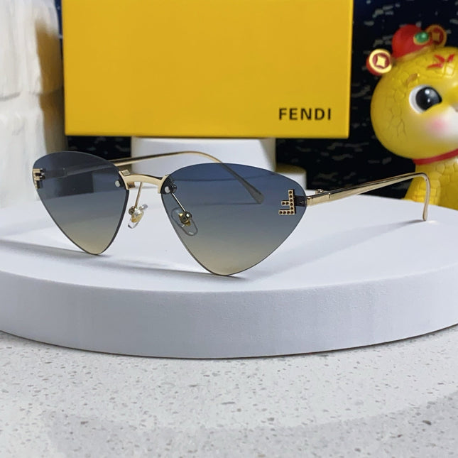 SKY RIMLESS TRIANGLE FRAME SUNGLASSES 566724 IN METAL