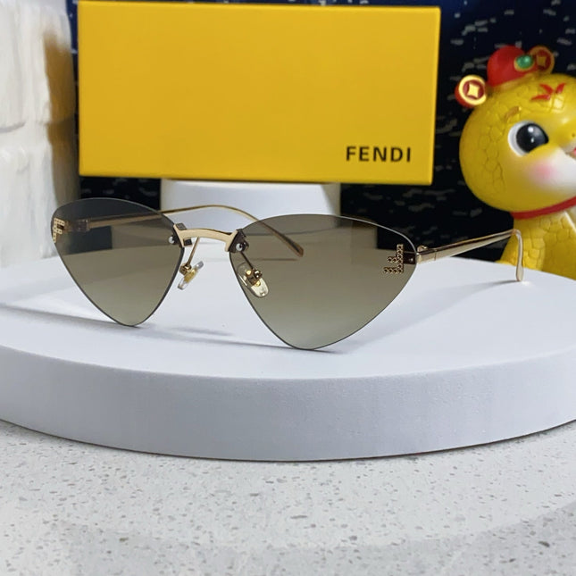 SKY RIMLESS TRIANGLE FRAME SUNGLASSES 566724 IN METAL