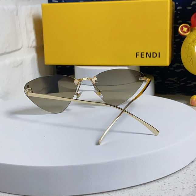 SKY RIMLESS TRIANGLE FRAME SUNGLASSES 566724 IN METAL