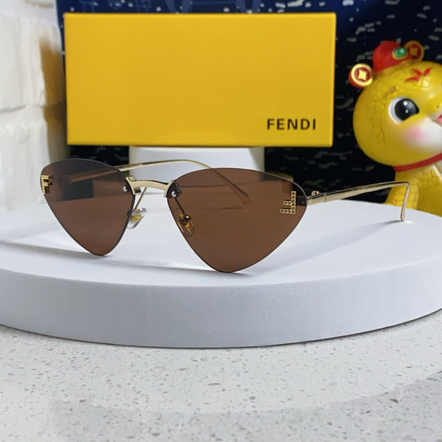 SKY RIMLESS TRIANGLE FRAME SUNGLASSES 566724 IN METAL