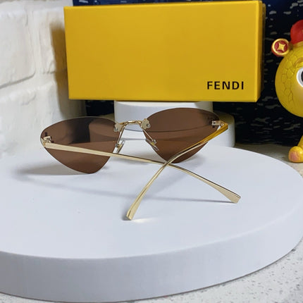 SKY RIMLESS TRIANGLE FRAME SUNGLASSES 566724 IN METAL