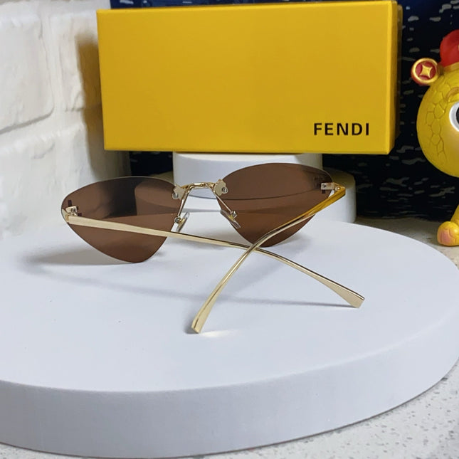 SKY RIMLESS TRIANGLE FRAME SUNGLASSES 566724 IN METAL