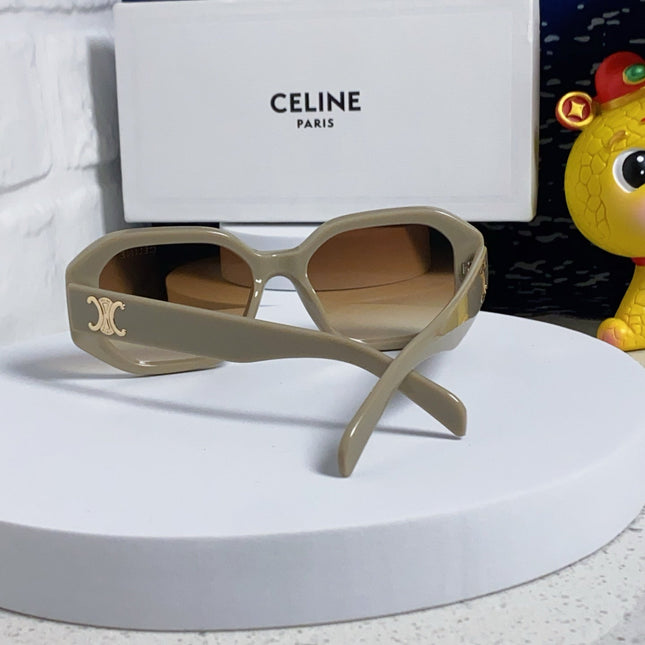 TRIOMPHE SQUARE SUNGLASS 566741 IN IVORY ACETATE