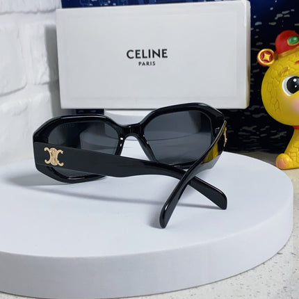 TRIOMPHE SQUARE SUNGLASS 566744 IN BLACK ACETATE