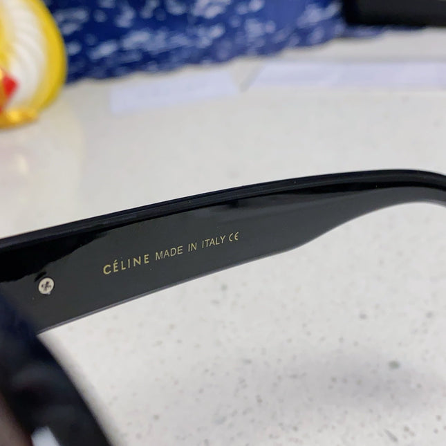 TRIOMPHE SQUARE SUNGLASS 566744 IN BLACK ACETATE