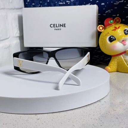 TRIOMPHE SUNGLASS 566216 IN BLACK AND WHITE ACETATE