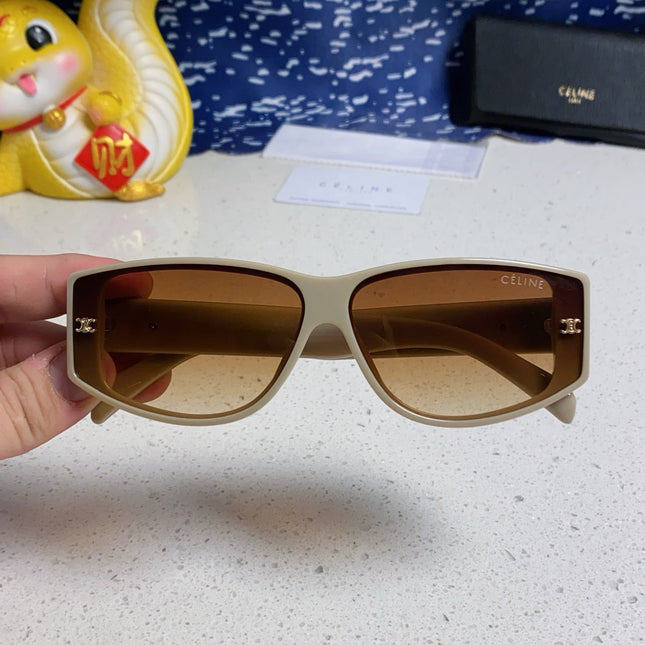 TRIOMPHE SUNGLASS 533218 IN IVORY ACETATE CAMEL LENSES