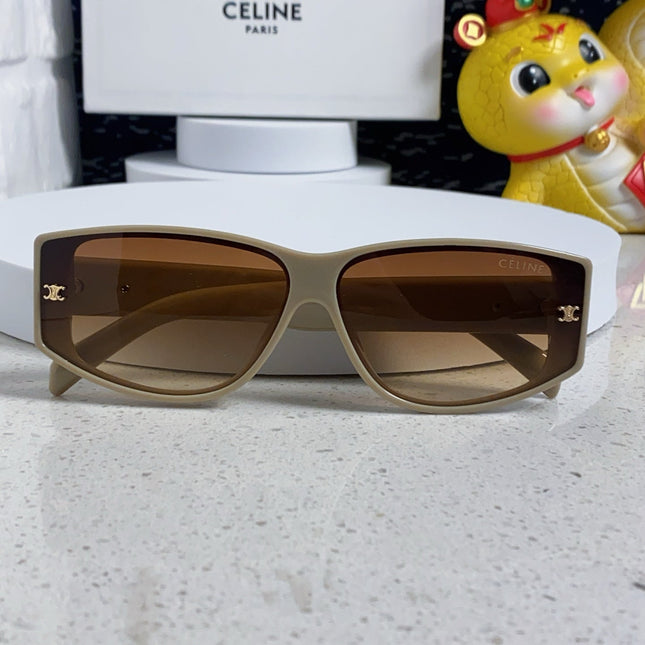 TRIOMPHE SUNGLASS 533218 IN IVORY ACETATE CAMEL LENSES