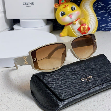 TRIOMPHE SUNGLASS 533218 IN IVORY ACETATE CAMEL LENSES