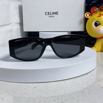 TRIOMPHE SUNGLASS 533221 IN BLACK ACETATE BLACK LOGO