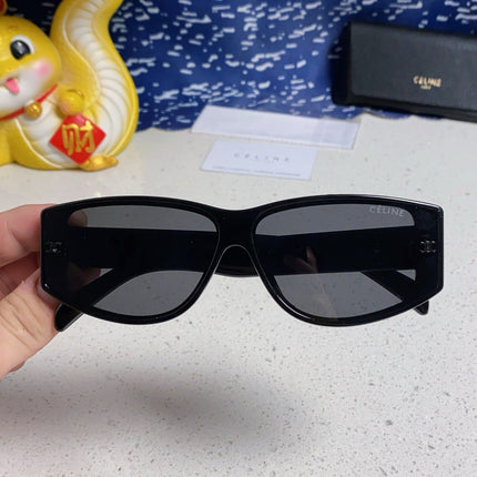 TRIOMPHE SUNGLASS 533221 IN BLACK ACETATE BLACK LOGO