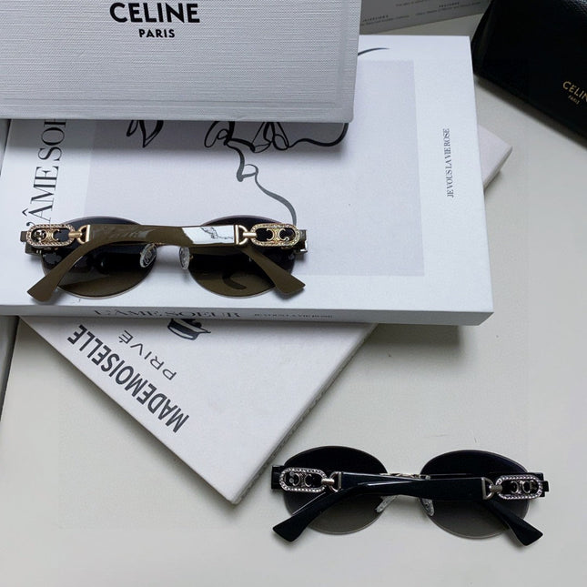 TRIOMPHE SUNGLASSES 573246 IN TAUPE BROWN METAL GRADIENT SMOKE LENSES