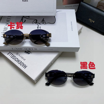 TRIOMPHE SUNGLASSES 573246 IN TAUPE BROWN METAL GRADIENT SMOKE LENSES