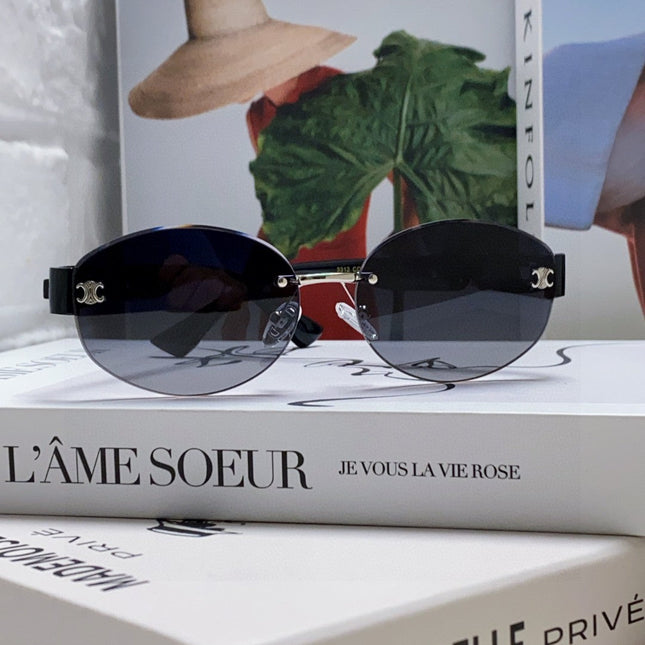 TRIOMPHE SUNGLASSES 573247 IN METAL GRADIENT SMOKE LENSES