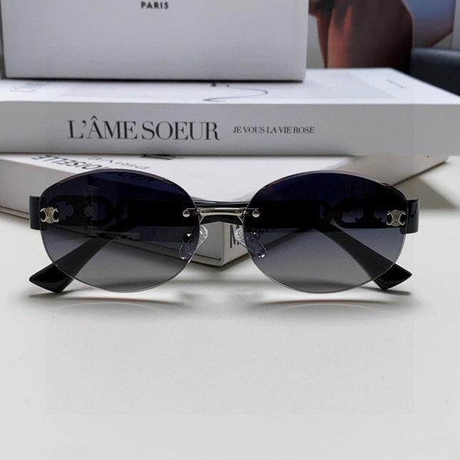 TRIOMPHE SUNGLASSES 573247 IN METAL GRADIENT SMOKE LENSES
