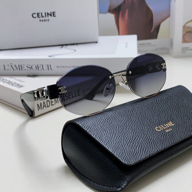 TRIOMPHE SUNGLASSES 573247 IN METAL GRADIENT SMOKE LENSES