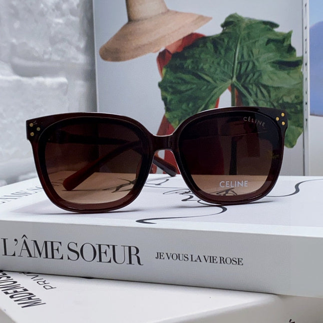 TRIOMPHE SUNGLASSES 573248 IN BROWN ACETATE METAL LOGO