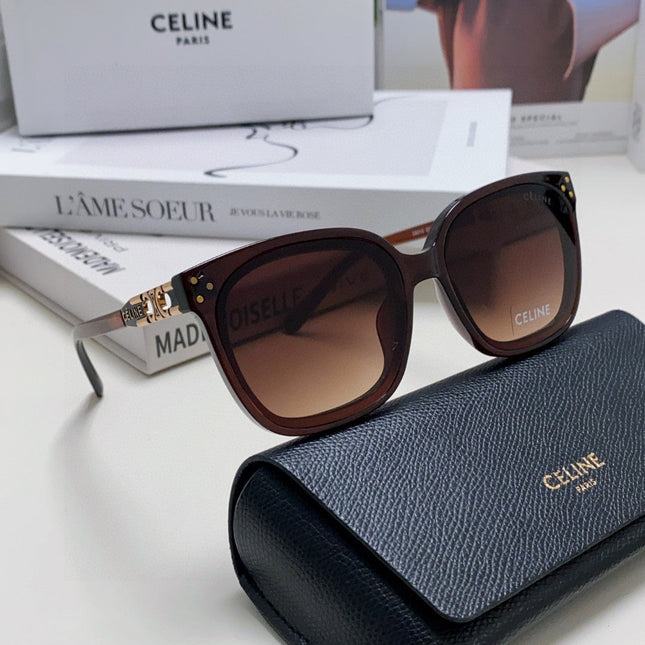 TRIOMPHE SUNGLASSES 573248 IN BROWN ACETATE METAL LOGO
