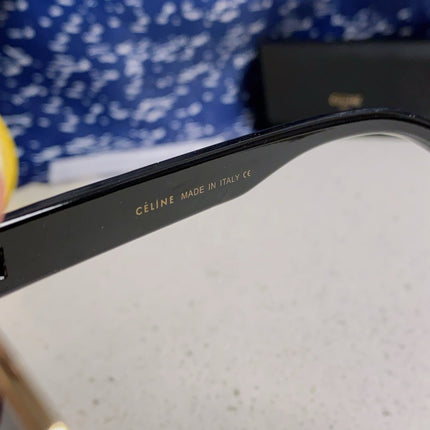 TRIOMPHE SUNGLASS 538532 IN BLACK ACETATE GOLD METAL
