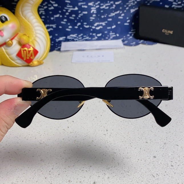 TRIOMPHE SUNGLASS 538534 IN BLACK ACETATE