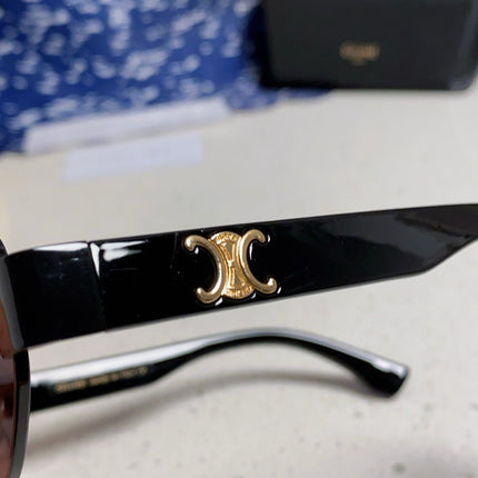TRIOMPHE SUNGLASS 538534 IN BLACK ACETATE