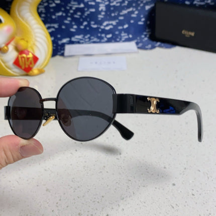 TRIOMPHE SUNGLASS 538534 IN BLACK ACETATE