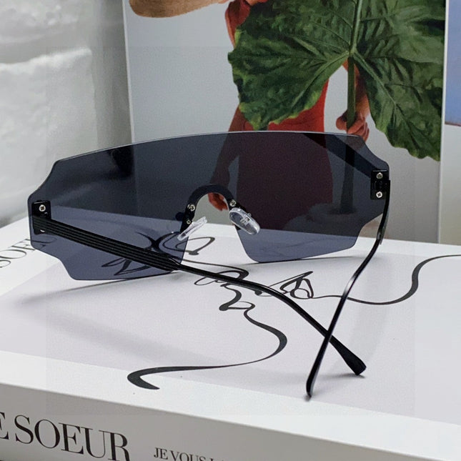 ANGULAR VISOR SUNGLASSES 575795 IN METAL