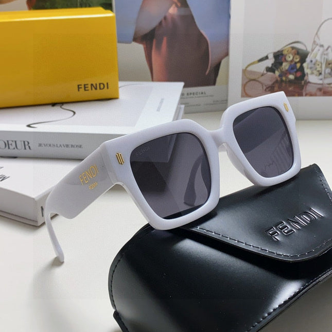 FEN FIRST CHUNKY SQUARE FRAME SUNGLASSES 542081 IN ACETATE