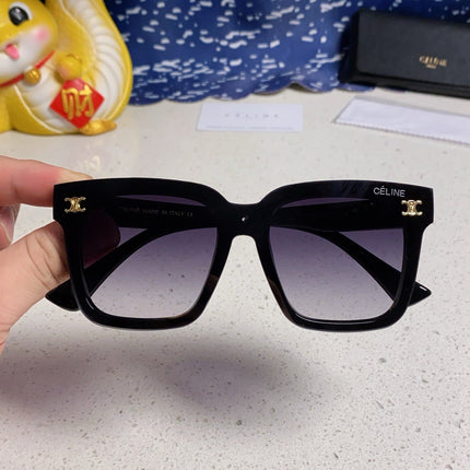 TRIOMPHE SUNGLASSES 548636 IN BLACK ACETATE GRADIENT SMOKE LENSES