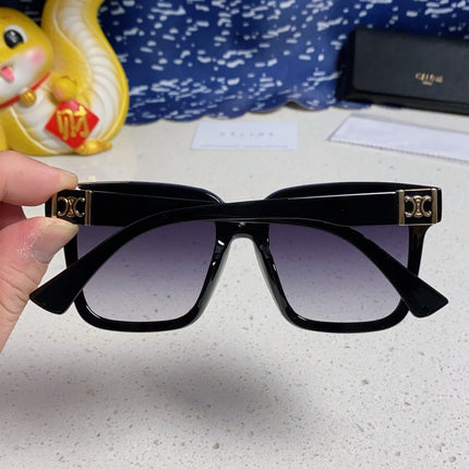 TRIOMPHE SUNGLASSES 548636 IN BLACK ACETATE GRADIENT SMOKE LENSES