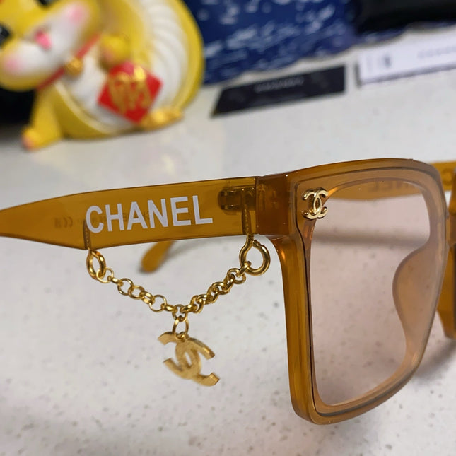 SQUARE SUNGLASSES 641806 IN DARK YELLOW ACETATE